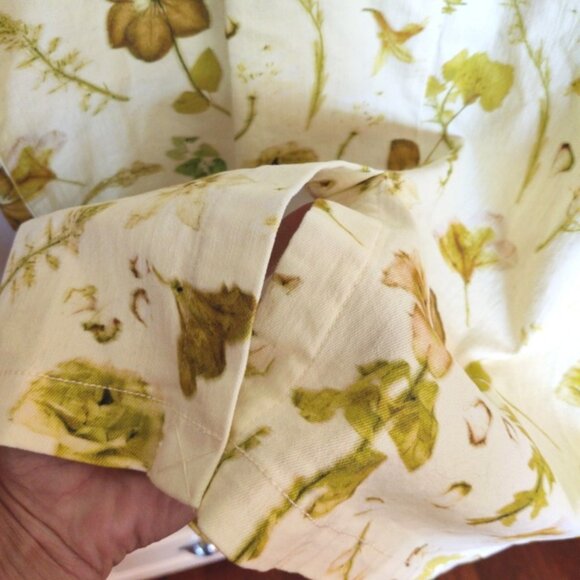 INC International Concepts Denim Column Dress w/Pockets Pale Yellow Floral Sz 14 - Picture 7 of 12